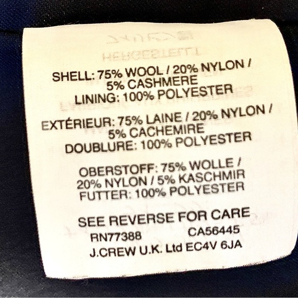 J. Crew Navy Wool Cashmere Peacoat - Picture 7 of 7